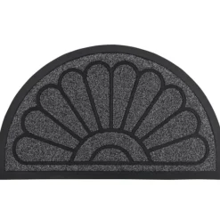 Flash Sale Superio- Grey Sunburst Half Round Coir Doormat 18" x 30" - cozylivehome.com | we sell a wide range of comfortable household items Shop All