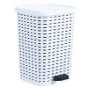 Store Superio Wicker Outdoor / Indoor Step-On Trash Can 12 qt White Trash Can with Lid - cozylivehome.com | we sell a wide range of comfortable household items Housewares