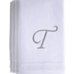 Fashion T - Cotton velour monogram towel - White - cozylivehome.com | we sell a wide range of comfortable household items Giftware