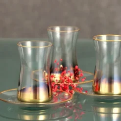 Online TAJ Designs Ombre 5.5oz Seder Glass Set Of Of 6 - cozylivehome.com | we sell a wide range of comfortable household items Shop All