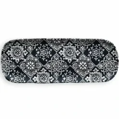 Fashion TarHong Black Bamboo Medallion Tray, 17.5" - cozylivehome.com | we sell a wide range of comfortable household items Shop All