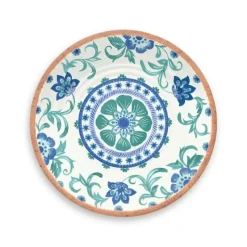 Outlet Tarhong Melamine Rio Turquoise Floral Salad Plate, 8.5" - cozylivehome.com | we sell a wide range of comfortable household items Shop All