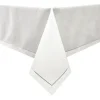 Clearance TC1551-70160 Tablecloth Polyester (Linen Look) TC1551 - White with Hole design Etched at seam - 70 x 160 - cozylivehome.com | we sell a wide range of comfortable household items Shop All