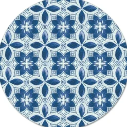 Store TEMPERED GLASS LAZY SUSAN GALLERY BLUE TILES - cozylivehome.com | we sell a wide range of comfortable household items Shop All