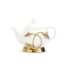 Store TK2438 White Tea Kettle W/ Leaf Design Ornament - cozylivehome.com | we sell a wide range of comfortable household items Housewares