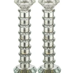 Outlet UK40664 Pair of Crystal Elegant Candlesticks 22.5 cm - cozylivehome.com | we sell a wide range of comfortable household items Shop All
