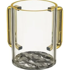 Clearance UK40171 Perspex Clear Washing Cup 13 cm - Black Marble - cozylivehome.com | we sell a wide range of comfortable household items Shop All