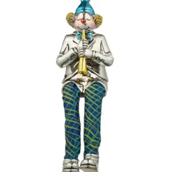 Clearance UK46034 Polyresin Clown Figurine With Cloth Legs 12 Cm- Clarinet Player - cozylivehome.com | we sell a wide range of comfortable household items Giftware