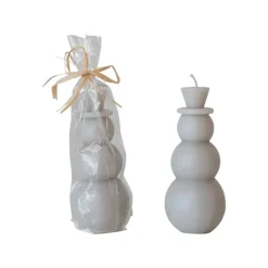 New Unscented Snowman Shaped Candle, Grey - cozylivehome.com | we sell a wide range of comfortable household items Shop All