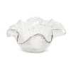 Clearance VB3946 Hammered Glass Ruffled Bowl with Gold Trim - Medium - cozylivehome.com | we sell a wide range of comfortable household items Giftware