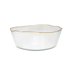 Discount VB3822 Organic Shaped Salad Bowl Clear with Gold Trim - cozylivehome.com | we sell a wide range of comfortable household items Giftware