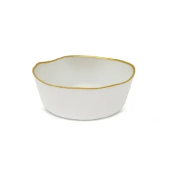Cheap VB4878 Organic Shaped Salad Bowl White with Gold Trim - cozylivehome.com | we sell a wide range of comfortable household items Giftware