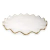 Clearance VC5151 White Alabaster Plates with Gold Ruffled Border - cozylivehome.com | we sell a wide range of comfortable household items Shop All