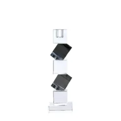 Online VCH4020 Crystal Candlestick Diagonal Block Design with Black - 9"H - cozylivehome.com | we sell a wide range of comfortable household items Shop All