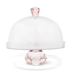 Fashion VCP5083 Glass Cake Dome with Pink Diamond Base and Handle - cozylivehome.com | we sell a wide range of comfortable household items Giftware