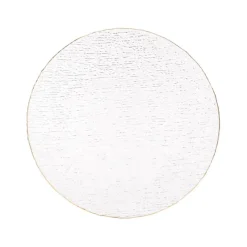 Store VD-1302-CG Pine, Pebble Clear with Gold Rim, Glass Chargers, 13' - cozylivehome.com | we sell a wide range of comfortable household items Shop All