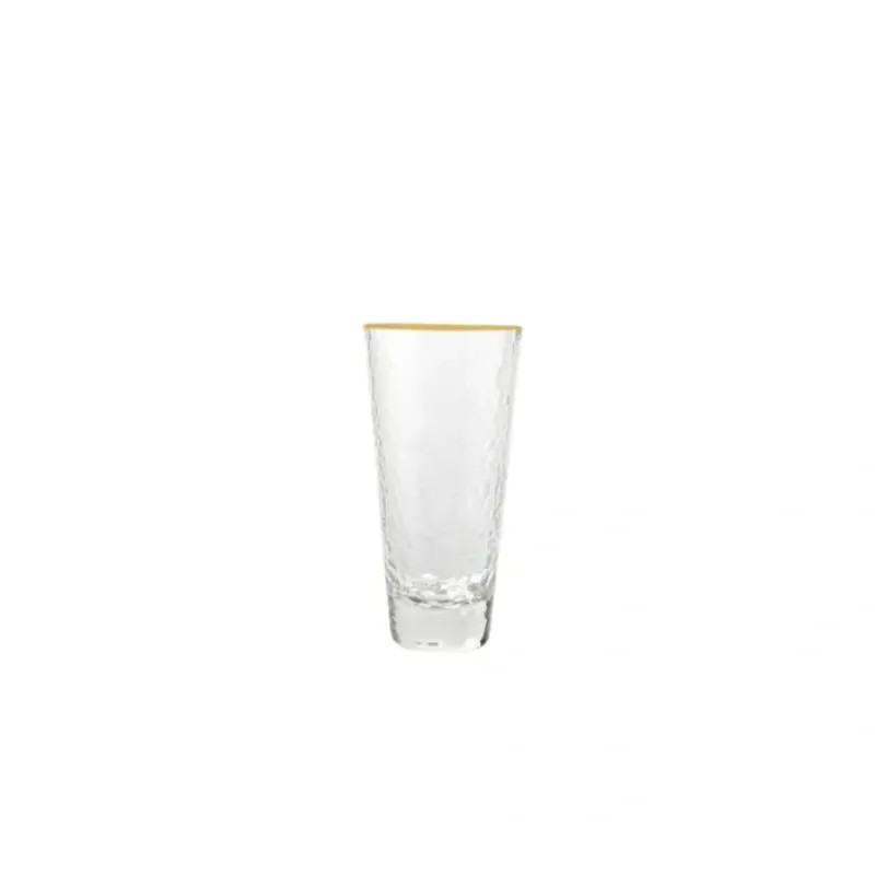 Flash Sale VD-2114-HGR Vikko Decor - Gold Rim, Hammered Highball Glass, 14 Oz - cozylivehome.com | we sell a wide range of comfortable household items Shop All