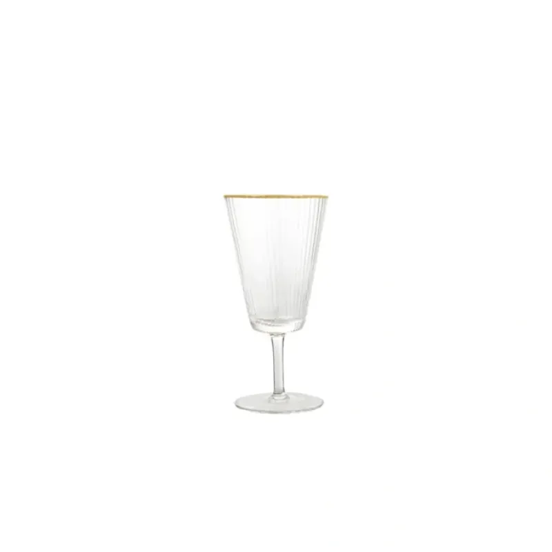 Hot VD-3013-OGR Vikko Decor - Gold Rim, Optic Water Glass, 13 Oz - cozylivehome.com | we sell a wide range of comfortable household items Shop All