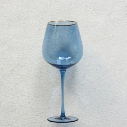 Cheap VD-P27-BL Platinum, Blue with Gold Rim, Wine Glass, 27 oz - cozylivehome.com | we sell a wide range of comfortable household items Shop All