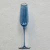 Flash Sale VD-P8-BL Vikko Decor - Platinum, Blue with Gold Rim, Champagne Flute Glass, 8.5 oz - cozylivehome.com | we sell a wide range of comfortable household items Shop All