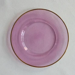 Cheap VD-PCH13-LI Vikko Decor - Platinum, Lilac with Gold Rim, Glass Charger 13" - cozylivehome.com | we sell a wide range of comfortable household items Shop All
