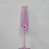 Hot VD-P8-LI Vikko Decor - Platinum, Lilac with Gold Rim, Champagne Flute Glass, 8.5 oz - cozylivehome.com | we sell a wide range of comfortable household items Shop All