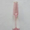 Shop VD-P8-PI Vikko Decor - Platinum, Pink with Gold Rim, Champagne Flute Glass, 8.5 oz - cozylivehome.com | we sell a wide range of comfortable household items Shop All