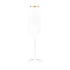 Outlet VD-P8-WH Vikko Decor - Platinum, White with Gold Rim, Champagne Flute Glass, 8.5 oz - cozylivehome.com | we sell a wide range of comfortable household items Shop All