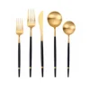 Discount VF-50-OGB Vikko Dine - Oak, Brushed Gold And Black, 18/10 Flatware, 20 Pc Set, Service For 4 - cozylivehome.com | we sell a wide range of comfortable household items Shop All