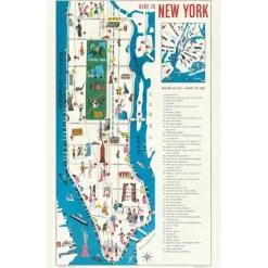 New Vintage New York Map Cotton Tea Towel - cozylivehome.com | we sell a wide range of comfortable household items Shop All