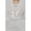Clearance VJ5093 Glass Footed Jar with Amber Diamond Shaped Handle - Small - cozylivehome.com | we sell a wide range of comfortable household items Shop All