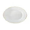 Clearance VL-5314-ODG Ophelia Gold, White, 14'' Oval Serving Plate - cozylivehome.com | we sell a wide range of comfortable household items Giftware