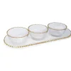 Best Sale VSD3509 3 Bowl Serving Dish On Tray With Gold Rim - cozylivehome.com | we sell a wide range of comfortable household items Giftware