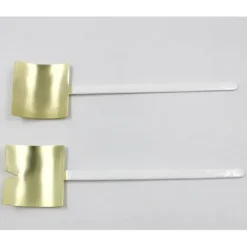 Online VSS4748 Set of 2 Square Salad Servers Gold with White Handles - cozylivehome.com | we sell a wide range of comfortable household items Giftware