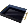 New VS-12-16SBK Vikko Serving - Acrylic Tray Smoked Black with Gold - cozylivehome.com | we sell a wide range of comfortable household items Giftware