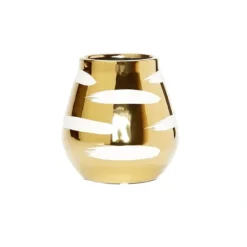 New VV3059 Gold Bud Vase With White Brushed Design - cozylivehome.com | we sell a wide range of comfortable household items Giftware