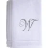Sale W - Cotton velour monogram towel - White - cozylivehome.com | we sell a wide range of comfortable household items Giftware