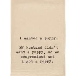 Flash Sale WANTED A PUPPY FUNNY NATURAL TOWEL - cozylivehome.com | we sell a wide range of comfortable household items Shop All