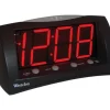 Outlet Westclox 66705 Alarm Clock, Led Display, Black Case - cozylivehome.com | we sell a wide range of comfortable household items Shop All