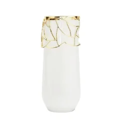 Discount WGV2739 White Glass Vase Gold mesh Design - cozylivehome.com | we sell a wide range of comfortable household items Giftware