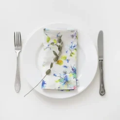 New White Flowers Linen Napkins Set of 2 - cozylivehome.com | we sell a wide range of comfortable household items Shop All