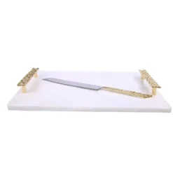 Best White Marble Challah Tray with Mosaic Handles #24 - cozylivehome.com | we sell a wide range of comfortable household items Shop All