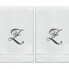 Outlet White Monogrammed Towel - Black Embroidered - Initial Z - cozylivehome.com | we sell a wide range of comfortable household items Giftware