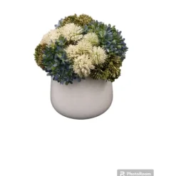 Discount White Shiny Pot Sedem - BLUE Or PINK Flowers - cozylivehome.com | we sell a wide range of comfortable household items Giftware