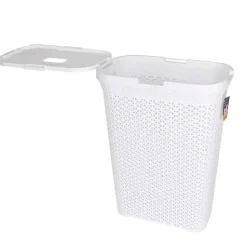 Best 1664White Slim Laundry Hamper Basket, White - cozylivehome.com | we sell a wide range of comfortable household items Housewares