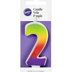 Discount Wilton W2811-1041 Rainbow Candle, Numeral 2 - cozylivehome.com | we sell a wide range of comfortable household items Shop All