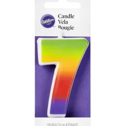 Cheap Wilton W2811-1046 Rainbow Candle, Numeral 7 - cozylivehome.com | we sell a wide range of comfortable household items Shop All
