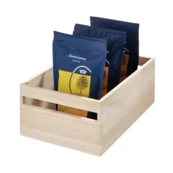 Cheap Wood Handled Bin 10 x 15 x 6.25 - Natural - cozylivehome.com | we sell a wide range of comfortable household items Shop All