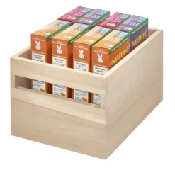 Sale Wood Handled Bin 7.5 x 10 x 6.25 Natural - cozylivehome.com | we sell a wide range of comfortable household items Shop All