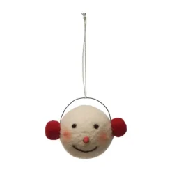 Hot Wool Felt Snowman Head Ornament w/ Earmuffs - cozylivehome.com | we sell a wide range of comfortable household items Shop All
